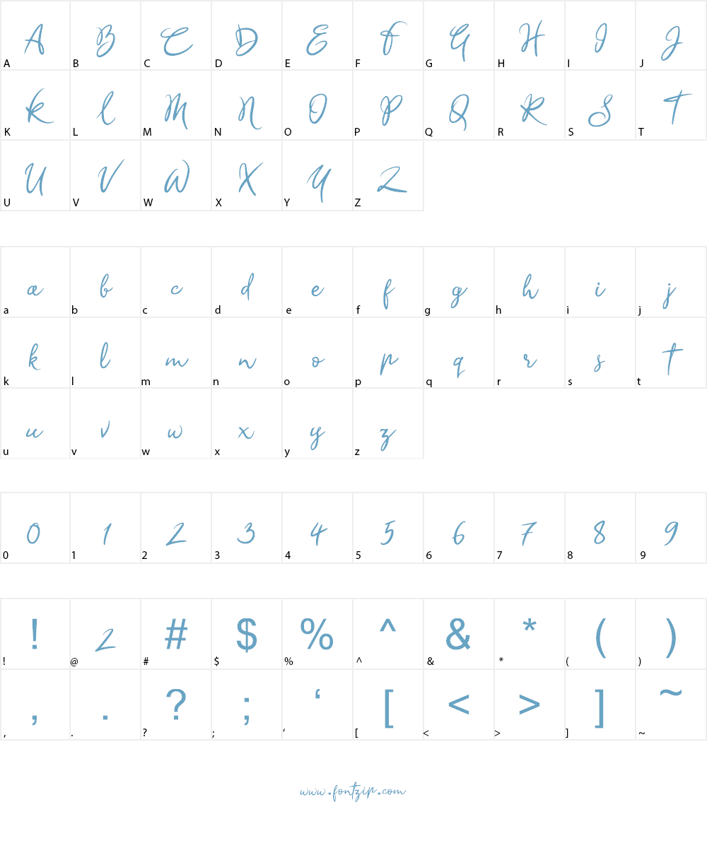 Sandra Belhock Font Character
